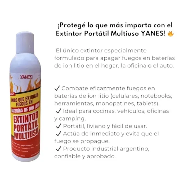 Extintor Monopatin Electrico - Baterias Litio Clase A K Li