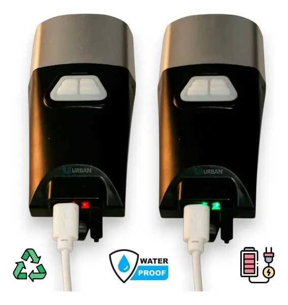 Luz Delantera Monopatin Led Doble 360 Lumenes Recargable Usb