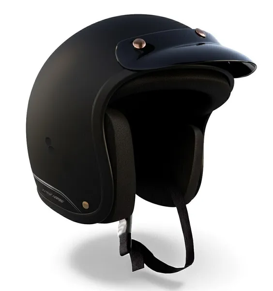 Casco Abierto V10 Fluid Vertigo Negro Mate