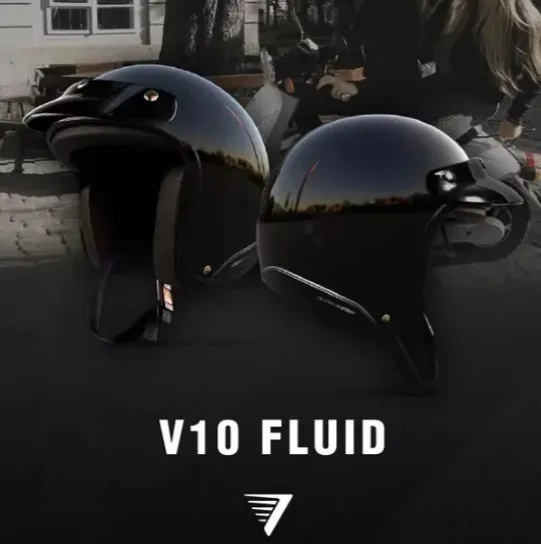 Casco Para Monopatin Abierto Vertigo V10 Fluid Negro