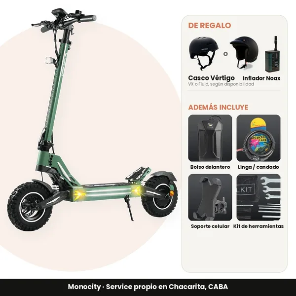 HoneyWhale G3 Pro - Casco, inflador y mucho mas