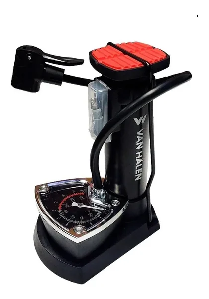 Mini Inflador Monopatín De Pie Con Manómetro Van Halen
