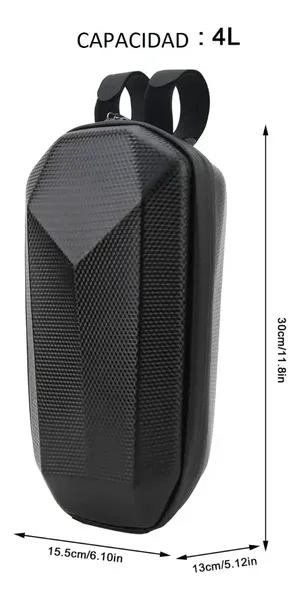 Mochila Rigida Hermetica para manubrio monopatin